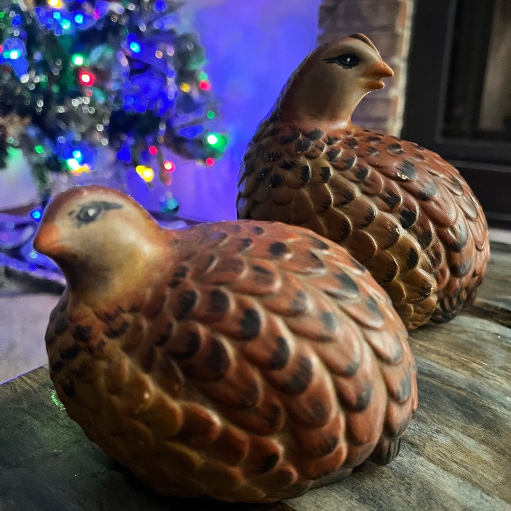 Vintage Arnel Quail Figurine Set